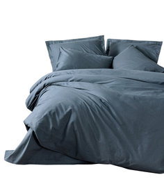 L'essentiel linge de maison Juego de funda de edredón Ranforce Antracita 200x220 cm